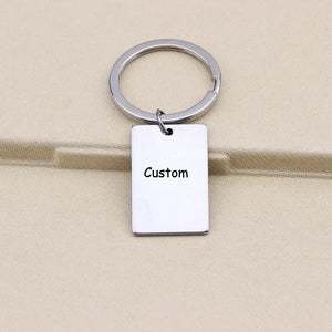 Custom Engraved Keychain- Personalized Message- Couple's Gift
