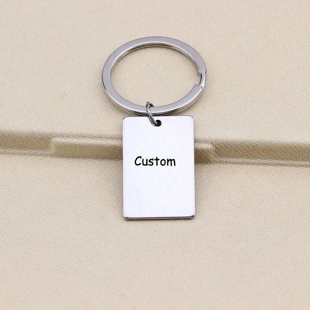 Custom Engraved Keychain- Personalized Message- Couple's Gift