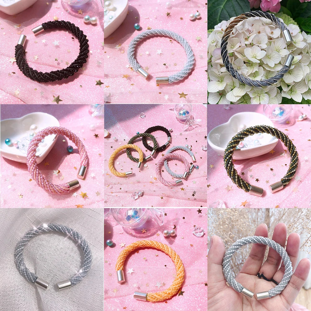 Stainless Steel End Caps Tassel Cord Clasp Hooks DIY Jewelry