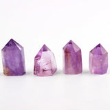 30-35mm Purple Crystal Carving Sceptre Points Chakra Healing Reiki