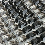 Classic Stainless Steel Rings Retro Men's Wedding Jewelry (30/36/50 pcs/lot)