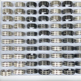 Classic Stainless Steel Rings Retro Men's Wedding Jewelry (30/36/50 pcs/lot)