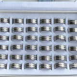 Classic Stainless Steel Rings Retro Men's Wedding Jewelry (30/36/50 pcs/lot)