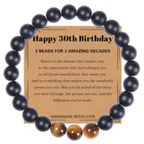 70th Birthday Natural Stone Bracelet