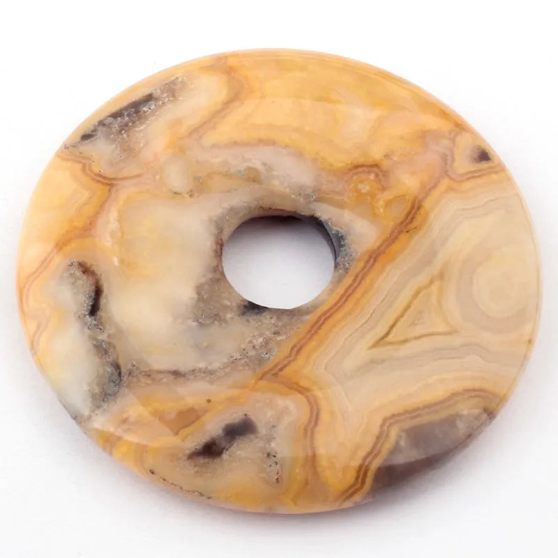 30,40,50mm Crazy Lace Agate Stone Bead for DIY Necklace Pendant Jewelry Making