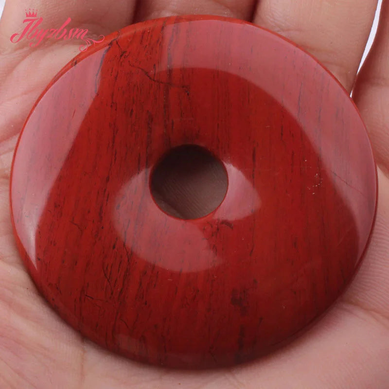 30-50mm Donut Red Jasper Natural Stone for DIY Accessories