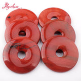 30-50mm Donut Red Jasper Natural Stone for DIY Accessories