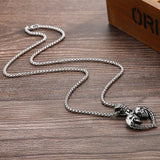 30/40mm Gold/Silver Skull Pendant Necklace Stainless Steel 316L Halloween Gift