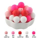 Round Silicone Beads for DIY Jewelry Making - 30/50/100Pcs