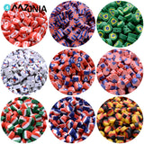 Colorful Flag Flat Round 10mm Clay Beads for DIY Jewelry Making