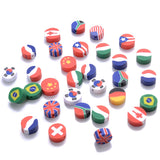 Colorful Flag Flat Round 10mm Clay Beads for DIY Jewelry Making