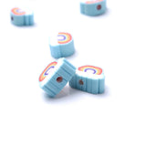 10mm Rainbow Polymer Clay Beads for DIY Jewelry Making