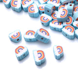 10mm Rainbow Polymer Clay Beads for DIY Jewelry Making