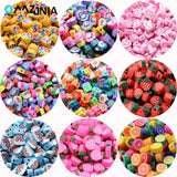 10mm Rainbow Polymer Clay Beads for DIY Jewelry Making