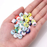 Polymer Clay Christmas Beads 8-10mm Bell Santa Claus for Jewelry