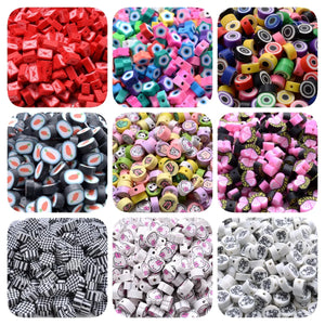 Polymer Clay Cat Envelope Rose Beads 8-10mm for Jewelry Making DIY