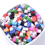 9mm Mushroom Polymer Clay Beads Mix Spacer Beads for DIY Jewelry Making