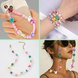 Mixed Polymer Clay Beads Loose Spacer Beads for Jewelry Making DIY