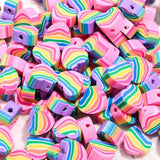 Polymer Clay Heart Beads Mushroom Star Loose Beads DIY Jewelry Making