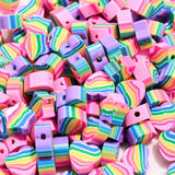 Polymer Clay Spacer Beads Rainbow Evil Eye DIY Jewelry Making Supplies