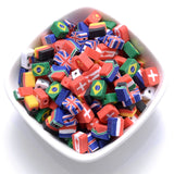 National Flag Clay Beads Mix Spacer Beads For Jewelry Making DIY