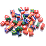 National Flag Clay Beads Mix Spacer Beads For Jewelry Making DIY