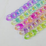 30/50PCS Gradient Twisted Chain Beads Transparent Acrylic DIY Accessories