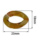 30/50PCS Gradient Twisted Chain Beads Transparent Acrylic DIY Accessories