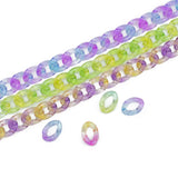 30/50PCS Gradient Twisted Chain Beads Transparent Acrylic DIY Accessories