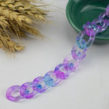 30/50PCS Gradient Twisted Chain Beads Transparent Acrylic DIY Accessories