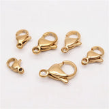 30-50Pcs 304 Stainless Steel Lobster Clasps for DIY Jewelry Making Findings