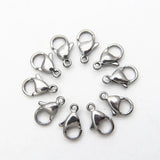 30-50Pcs 304 Stainless Steel Lobster Clasps for Jewelry Making Findings