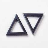 30~50Pcs Non-Magnetic Synthetic Hematite Triangle Heart Ring Pendants