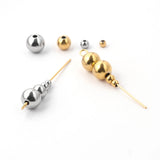 30-50pc Steel Stainless Steel 3-8mm Charms Round Loose Beads Spacer DIY