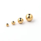 30-50pc Steel Stainless Steel 3-8mm Charms Round Loose Beads Spacer DIY