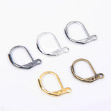 30-50pcs Copper French Earring Hooks Wire Settings DIY Jewelry Findings