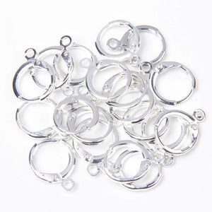 30-50pcs Copper French Earring Hooks Wire Settings DIY Jewelry Findings
