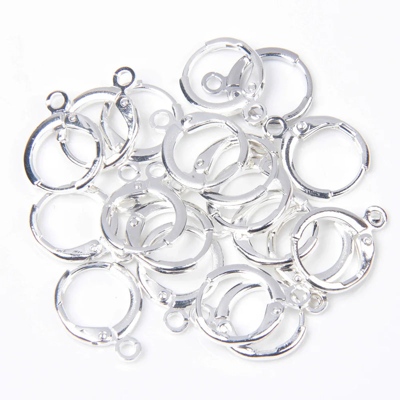 30-50pcs Copper French Earring Hooks Wire Settings DIY Jewelry Findings