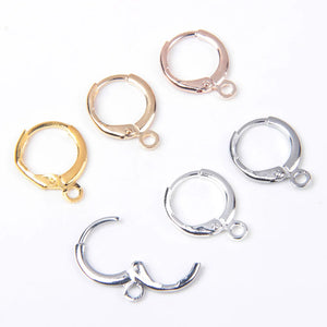 30-50pcs Copper French Earring Hooks Wire Settings DIY Jewelry Findings