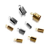 Stainless Steel Cords Crimp End Beads Caps for Jewelry Making