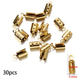Stainless Steel Cords Crimp End Beads Caps for Jewelry Making