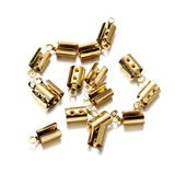 Stainless Steel Cords Crimp End Beads Caps for Jewelry Making