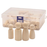 30/50pcs Painted Wooden Figure Wooden Peg Dolls 35-65mm Decorative DIY Doll