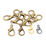 30-50pcs Alloy Lobster Clasp Hooks 10x5mm/12x6mm DIY Jewelry Findings