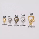 30-50pcs Alloy Lobster Clasp Hooks 10x5mm/12x6mm DIY Jewelry Findings