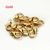 30-50pcs Alloy Lobster Clasp Hooks 10x5mm/12x6mm DIY Jewelry Findings