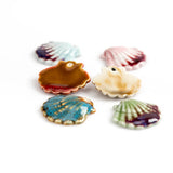 Colorful Scallop Ceramic Pendant Porcelain Jewelry for Necklace