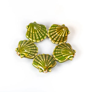 5pcs Colorful Scallop Ceramic Pendant for Necklace #MY206