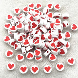 10mm Heart Shape Love Beads Clay Spacer Loose Beads Jewelry Making DIY