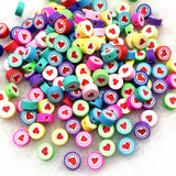 10mm Heart Shape Love Beads Clay Spacer Loose Beads Jewelry Making DIY